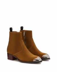 Bottines chelsea en daim marron Giuseppe Zanotti