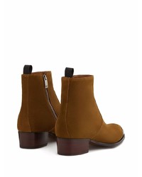 Bottines chelsea en daim marron Giuseppe Zanotti