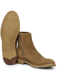 Bottines chelsea en daim marron Paul Smith