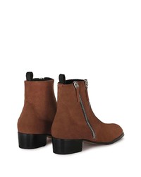 Bottines chelsea en daim marron Giuseppe Zanotti