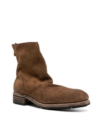 Bottines chelsea en daim marron Undercover