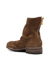 Bottines chelsea en daim marron Undercover