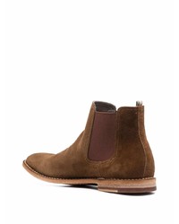 Bottines chelsea en daim marron Officine Creative