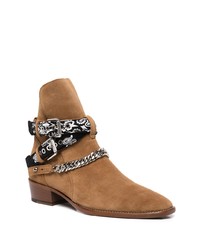 Bottines chelsea en daim marron Amiri