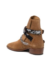 Bottines chelsea en daim marron Amiri