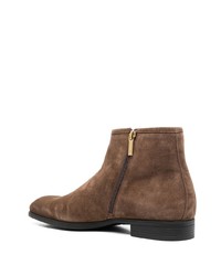 Bottines chelsea en daim marron Santoni