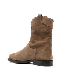 Bottines chelsea en daim marron Lemaire