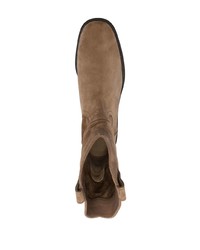 Bottines chelsea en daim marron Lemaire