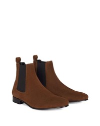 Bottines chelsea en daim marron Giuseppe Zanotti