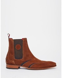 Bottines chelsea en daim marron Jeffery West