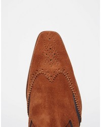 Bottines chelsea en daim marron Jeffery West