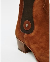 Bottines chelsea en daim marron Jeffery West