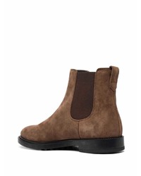 Bottines chelsea en daim marron Tod's