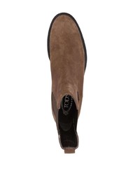 Bottines chelsea en daim marron Tod's