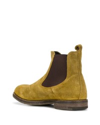 Bottines chelsea en daim moutarde Premiata