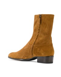 Bottines chelsea en daim moutarde Barbanera