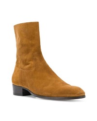 Bottines chelsea en daim moutarde Barbanera