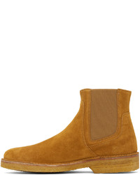 Bottines chelsea en daim moutarde A.P.C.