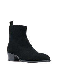 Bottines chelsea en daim noires Giuseppe Zanotti