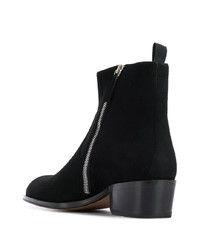 Bottines chelsea en daim noires Giuseppe Zanotti