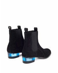 Bottines chelsea en daim noires Giuseppe Zanotti