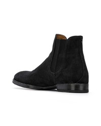 Bottines chelsea en daim noires Silvano Sassetti