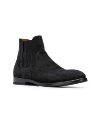 Bottines chelsea en daim noires Silvano Sassetti