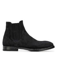 Bottines chelsea en daim noires Silvano Sassetti