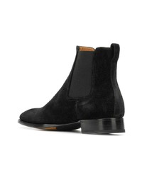 Bottines chelsea en daim noires Silvano Sassetti