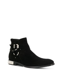 Bottines chelsea en daim noires Philipp Plein