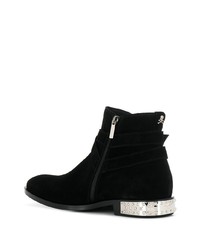 Bottines chelsea en daim noires Philipp Plein