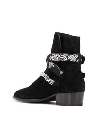 Bottines chelsea en daim noires Amiri