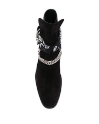 Bottines chelsea en daim noires Amiri