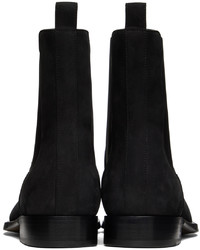 Bottines chelsea en daim noires The Row