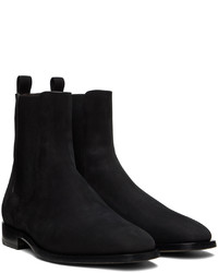 Bottines chelsea en daim noires The Row