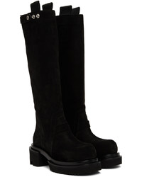 Bottines chelsea en daim noires Rick Owens