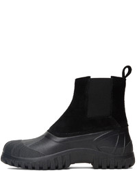 Bottines chelsea en daim noires Diemme