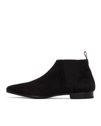 Bottines chelsea en daim noires Paul Smith