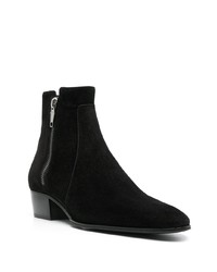 Bottines chelsea en daim noires Balmain