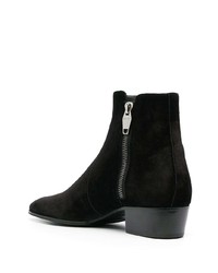 Bottines chelsea en daim noires Balmain