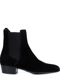 Bottines chelsea en daim noires