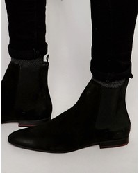 Bottines chelsea en daim noires