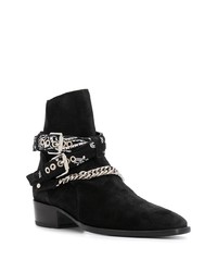 Bottines chelsea en daim noires Amiri