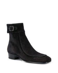 Bottines chelsea en daim noires Saint Laurent