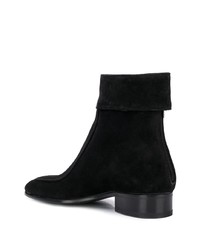 Bottines chelsea en daim noires Saint Laurent