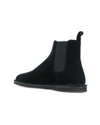 Bottines chelsea en daim noires Saint Laurent