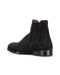 Bottines chelsea en daim noires Silvano Sassetti