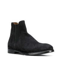 Bottines chelsea en daim noires Silvano Sassetti