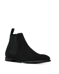 Bottines chelsea en daim noires Church's