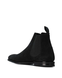 Bottines chelsea en daim noires Church's